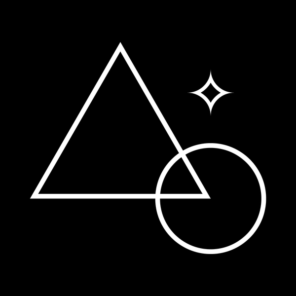 Logo alternative triangle circle star black White parsec