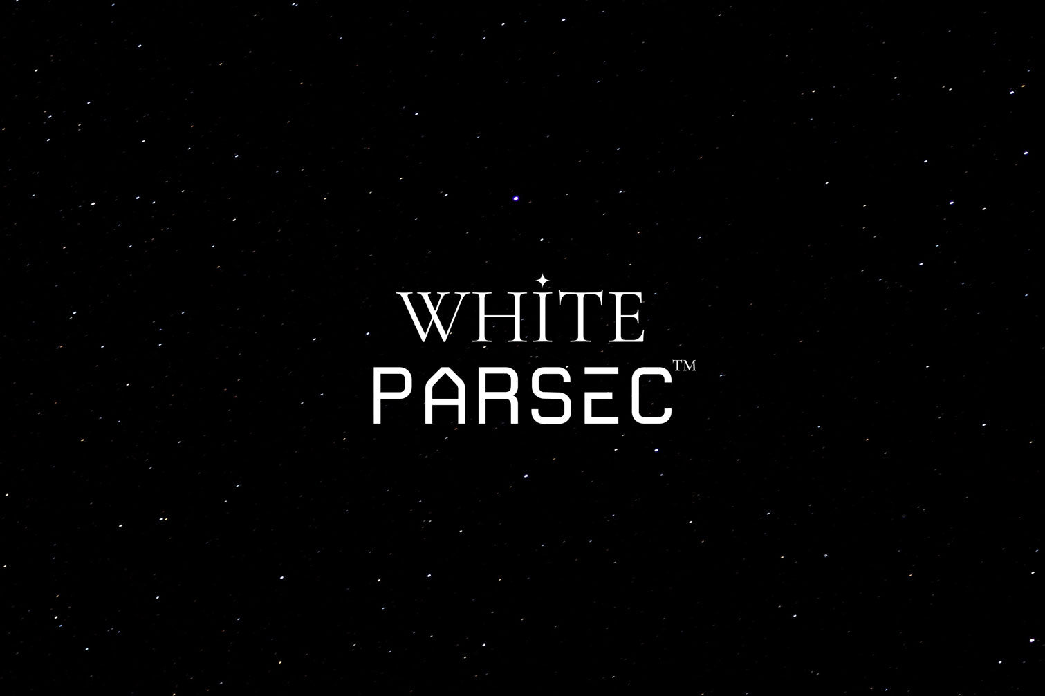 Starry sky by night White Parsec